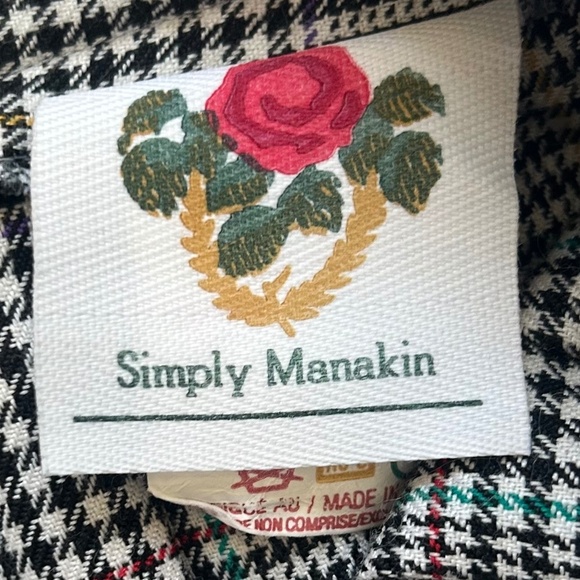 Simply Manakin Vintage Mid Length Houndstooth Print Pleated Skirt - Picture 10 of 12